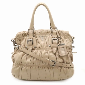 Prada Leather Handbag Shoulder Bag Tote Bag (Pre-Owned)