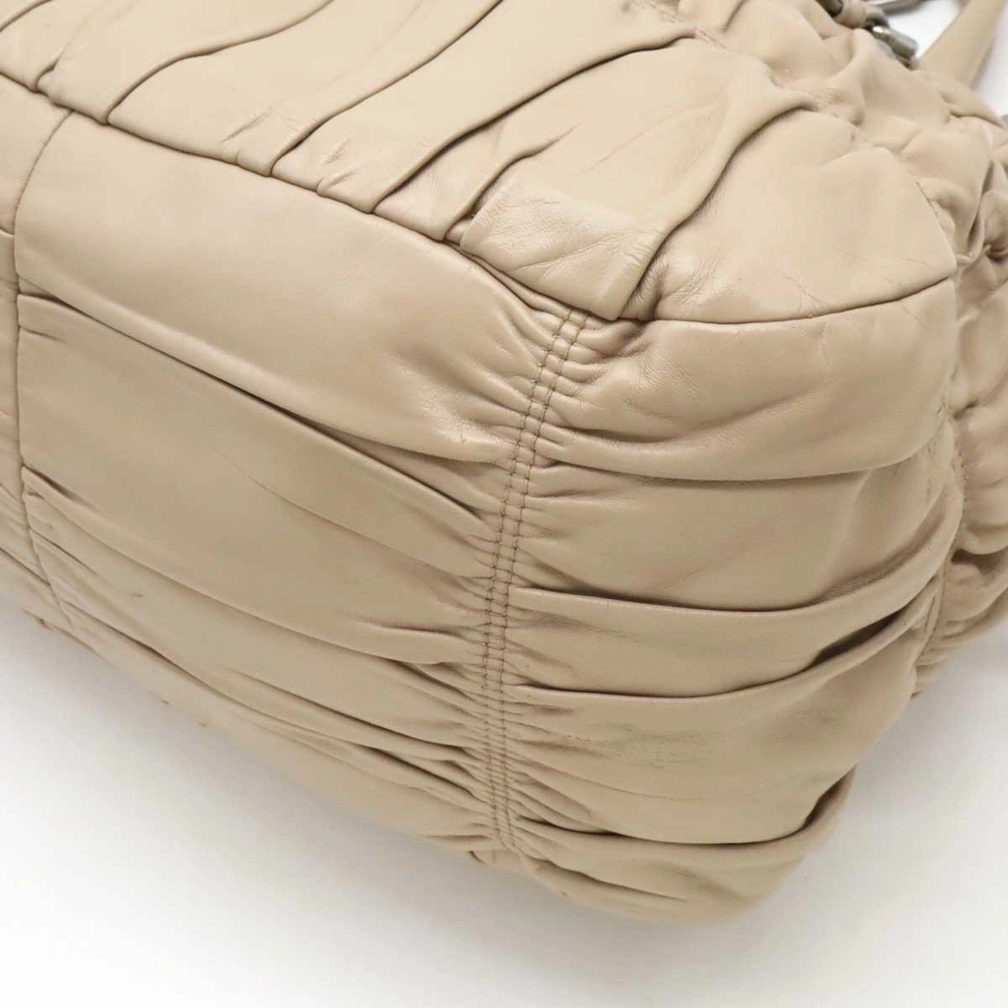 Prada Leather Handbag Shoulder Bag Tote Bag (Pre-Owned)