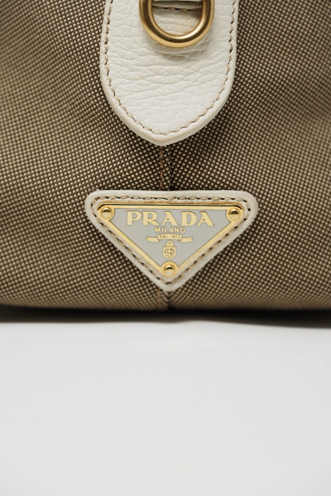 Prada Logo Jacquard Shoulder Bag