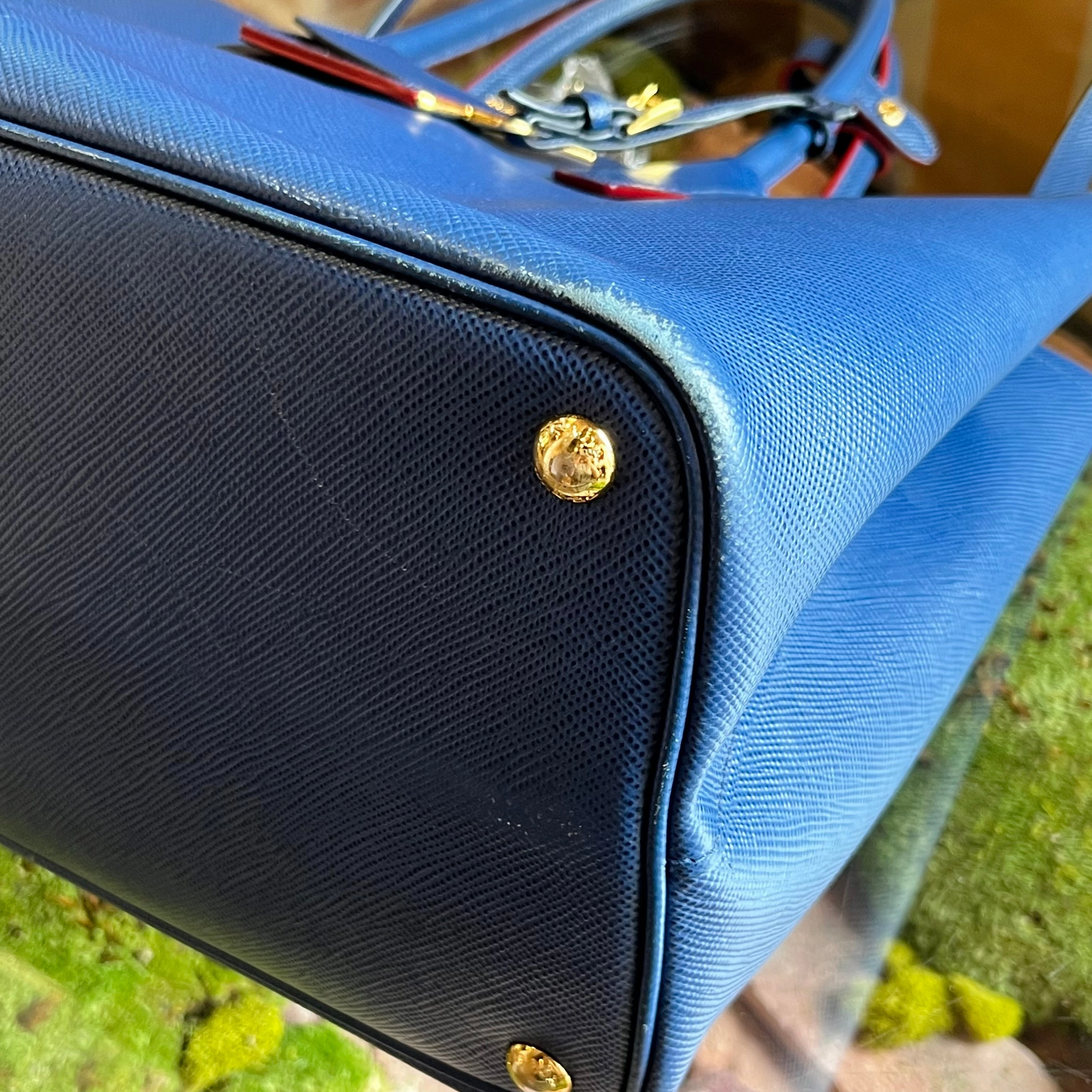 PRADA Medium Saffiano Lux Leather Double Handle Tote Bag