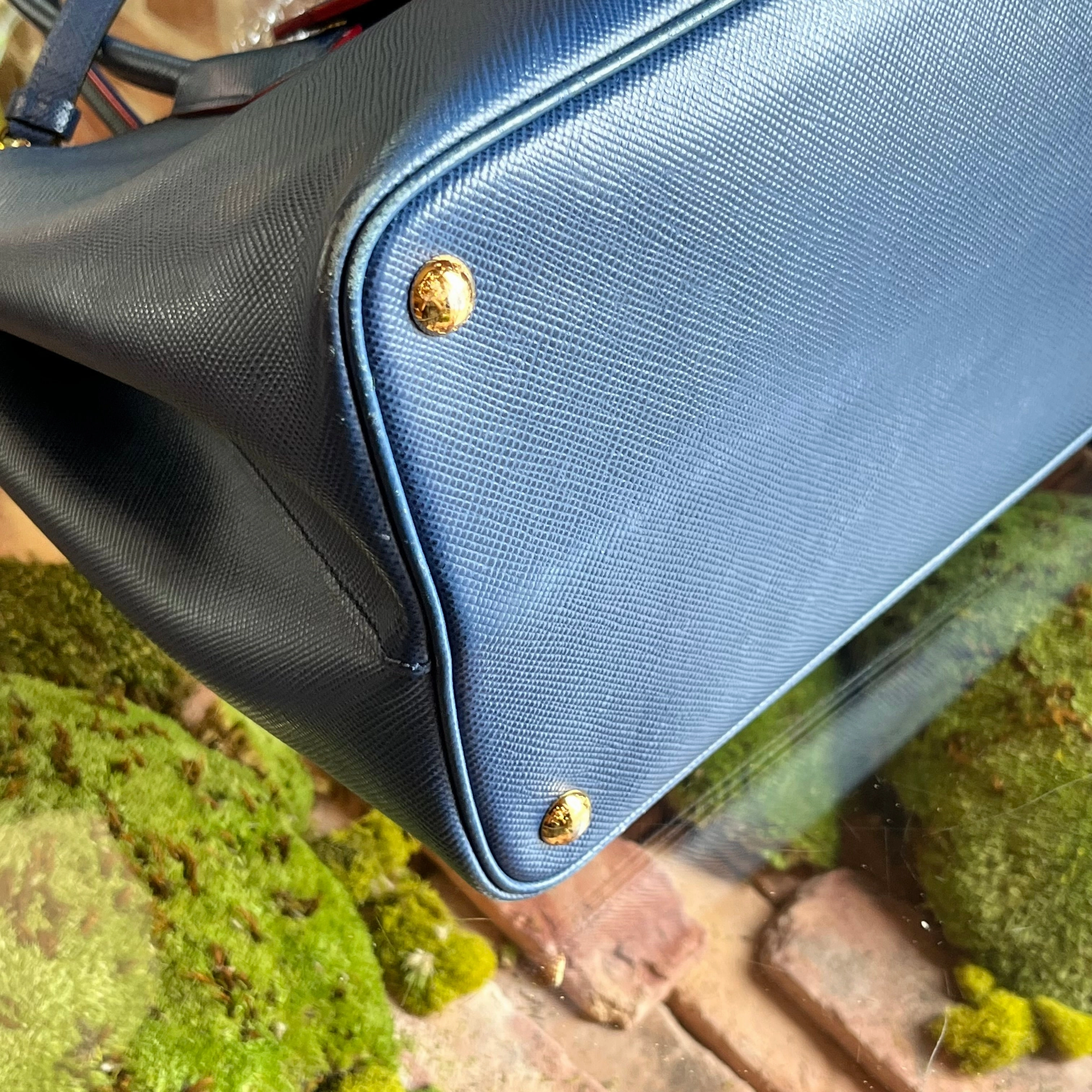 PRADA Medium Saffiano Lux Leather Double Handle Tote Bag