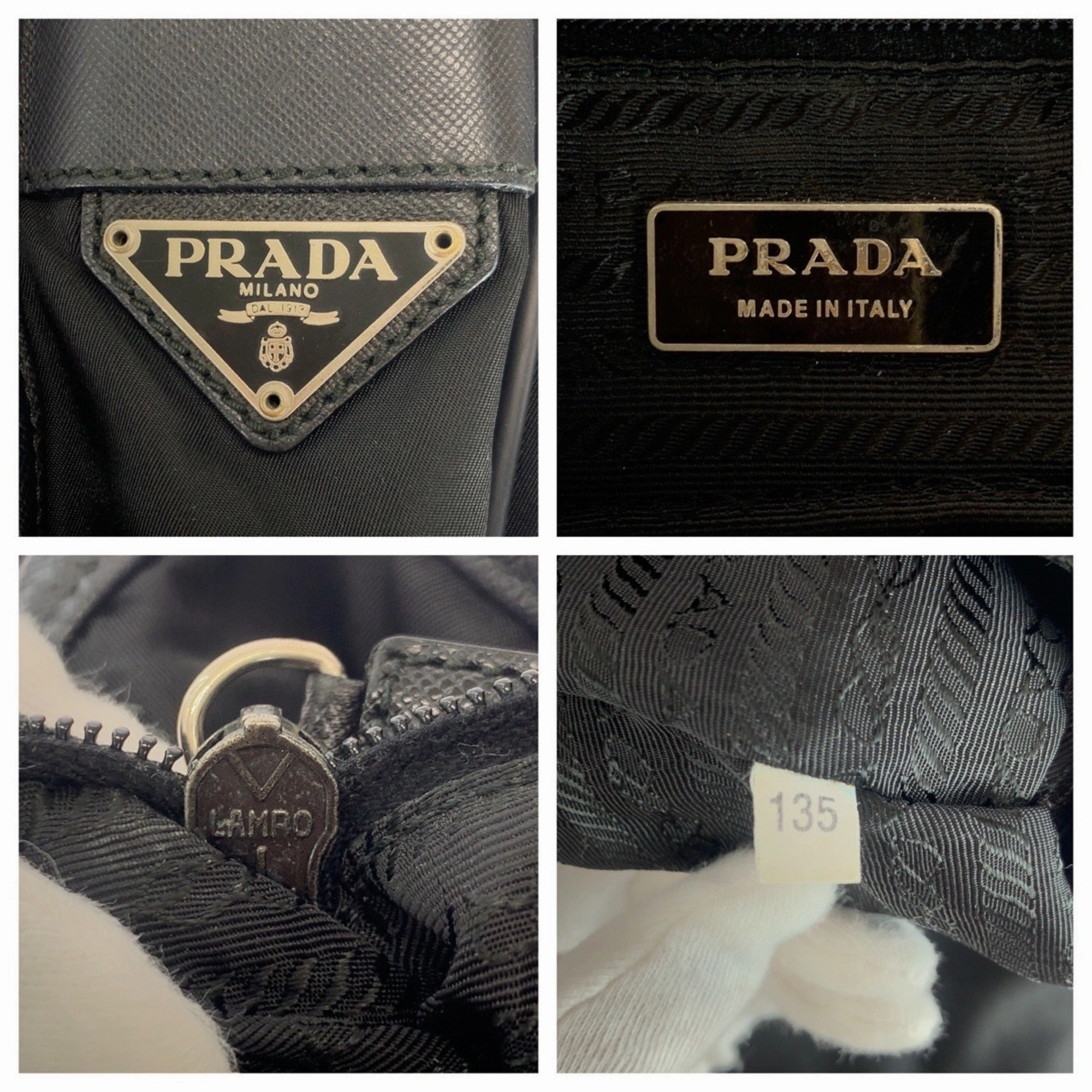 Prada Nylon Leather Messenger Bag Shoulder Bag (Pre-Owned)