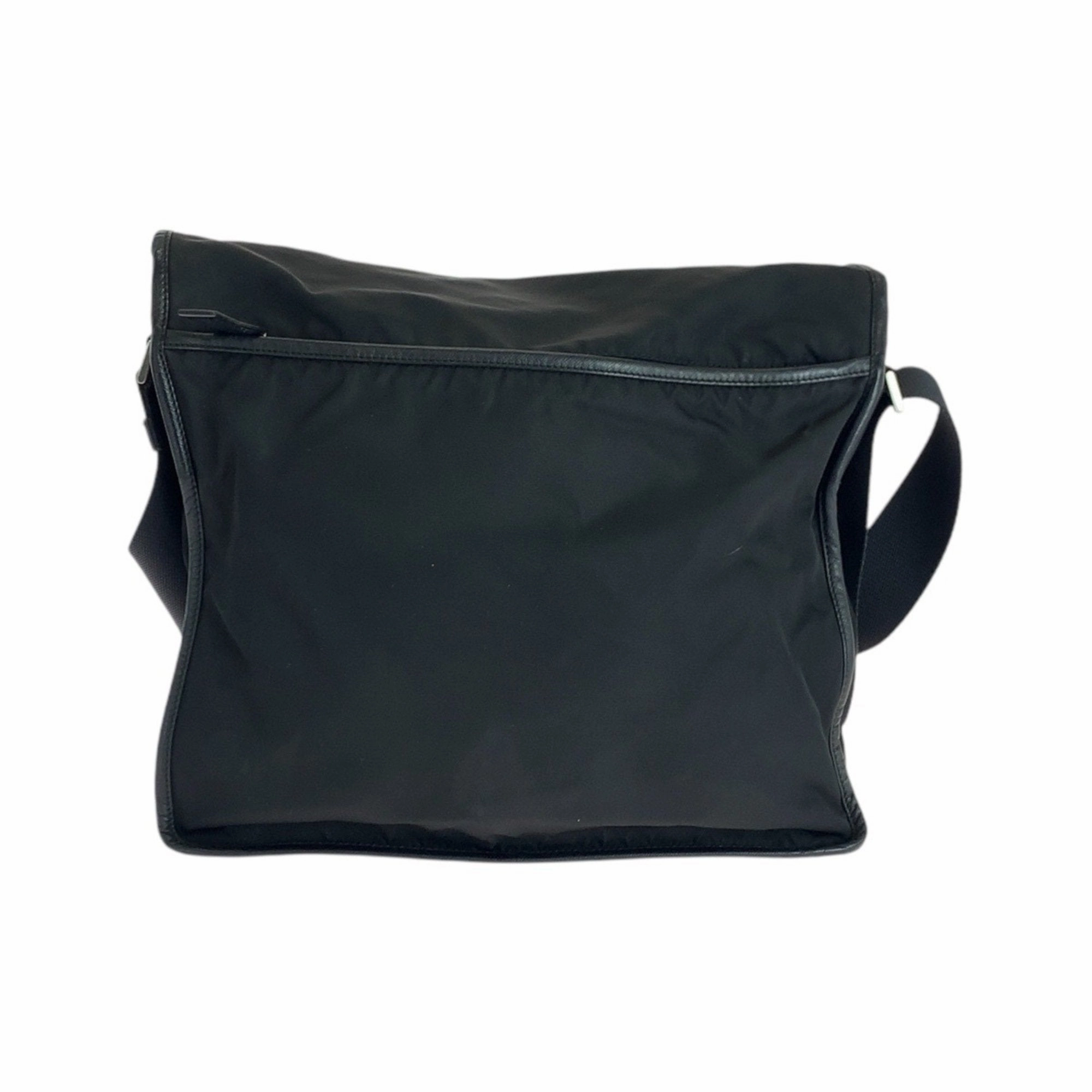 Prada Nylon Leather Messenger Bag Shoulder Bag (Pre-Owned)