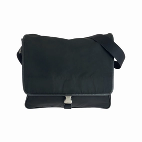 Prada Nylon Leather Messenger Bag Shoulder Bag (Pre-Owned)