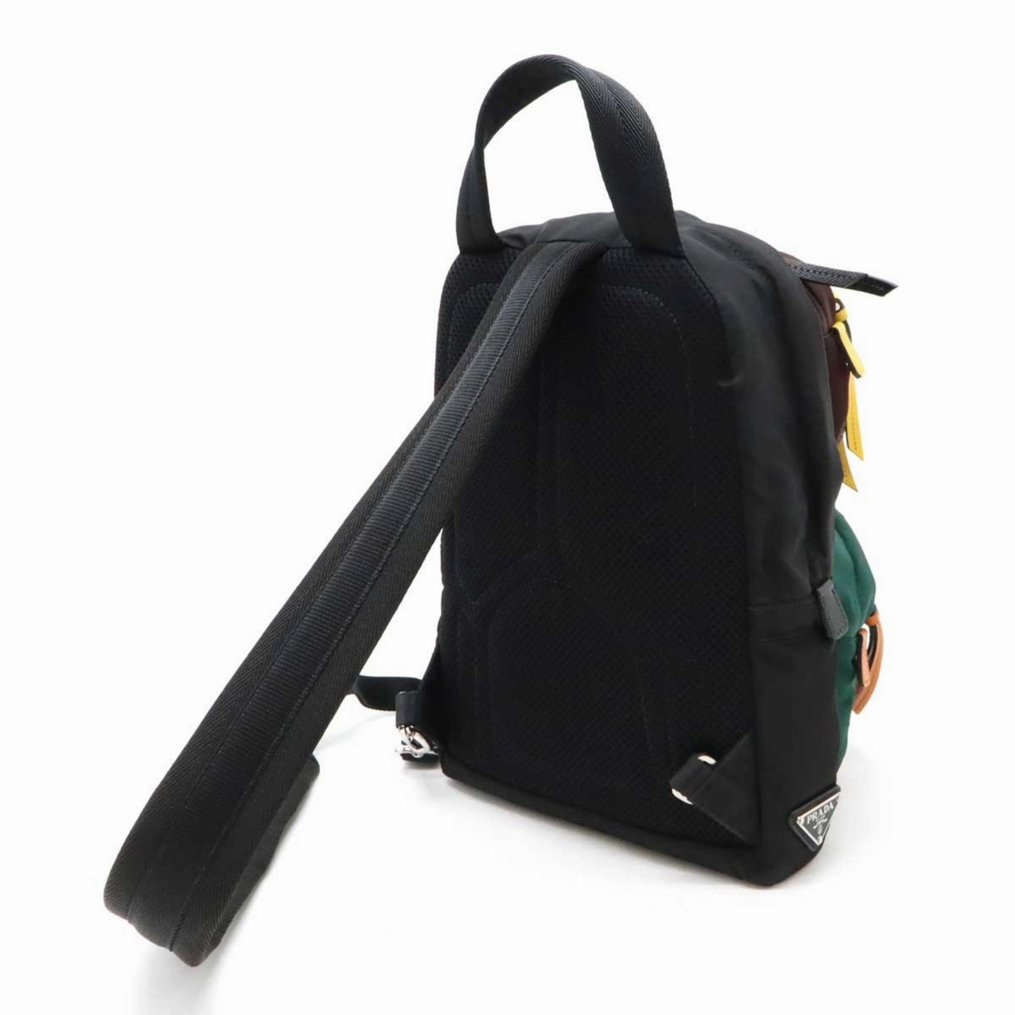 Prada  Nylon Leather Shoulder Bag Sling Bag (Pre-Owned)