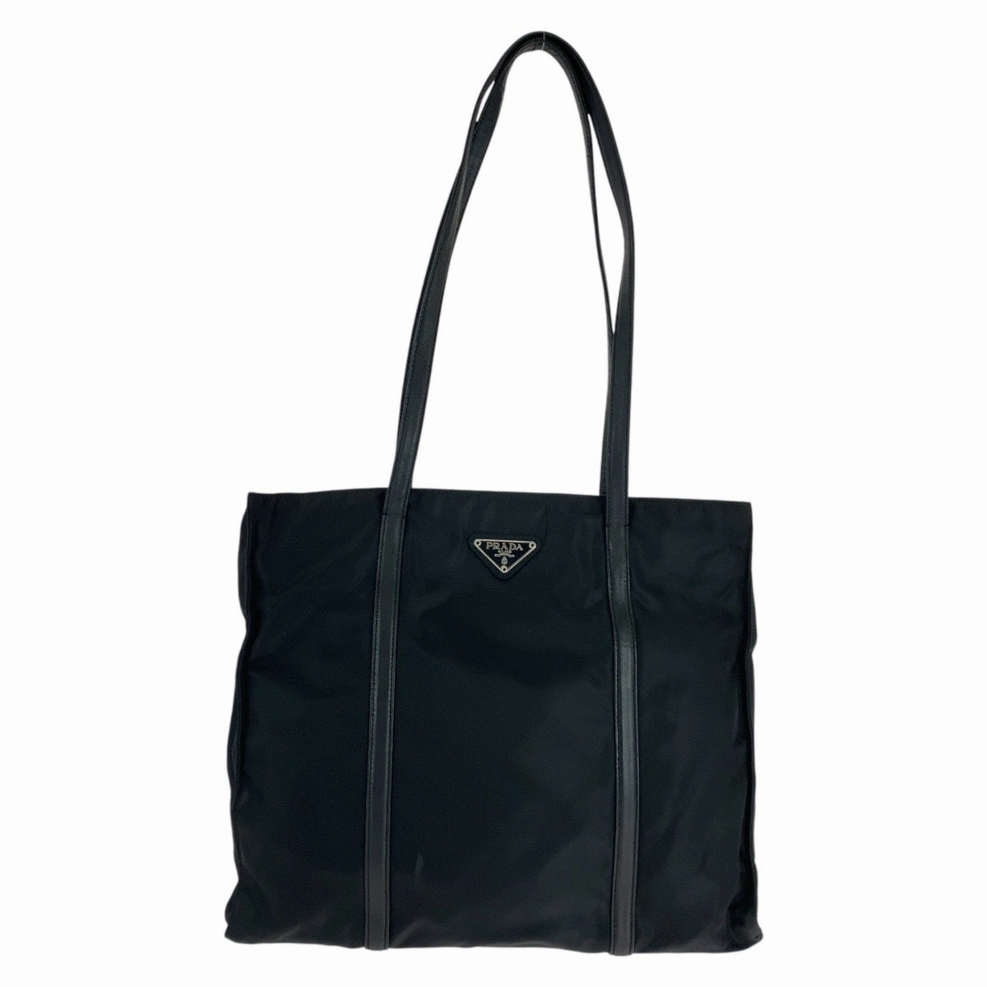 Prada Nylon Leather Shoulder Bag Tote Bag (Pre-Owned)