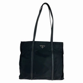 Prada Nylon Leather Shoulder Bag Tote Bag (Pre-Owned)