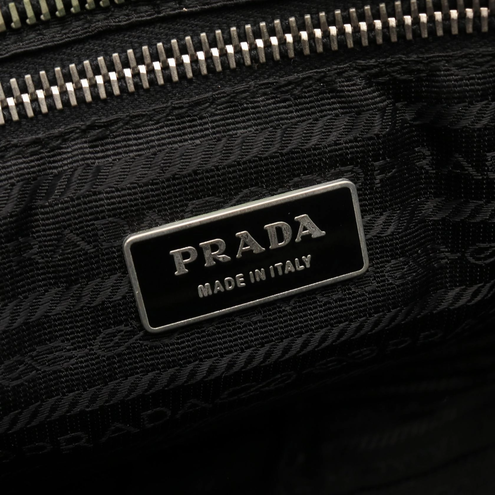 Prada Nylon Saffiano Leather Tote Bag