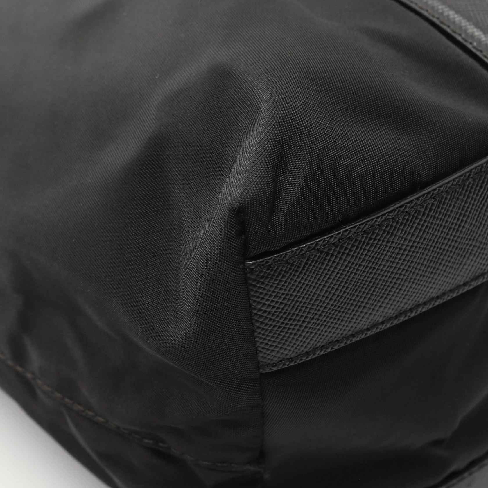 Prada Nylon Saffiano Leather Tote Bag