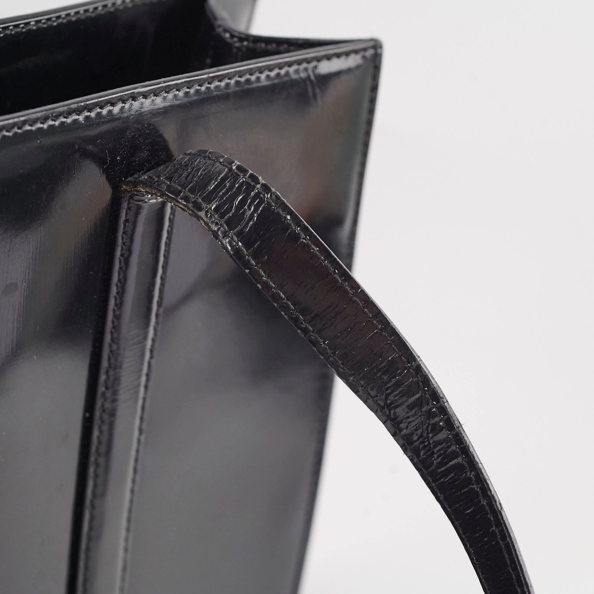 Prada Patent Leather Tote Black