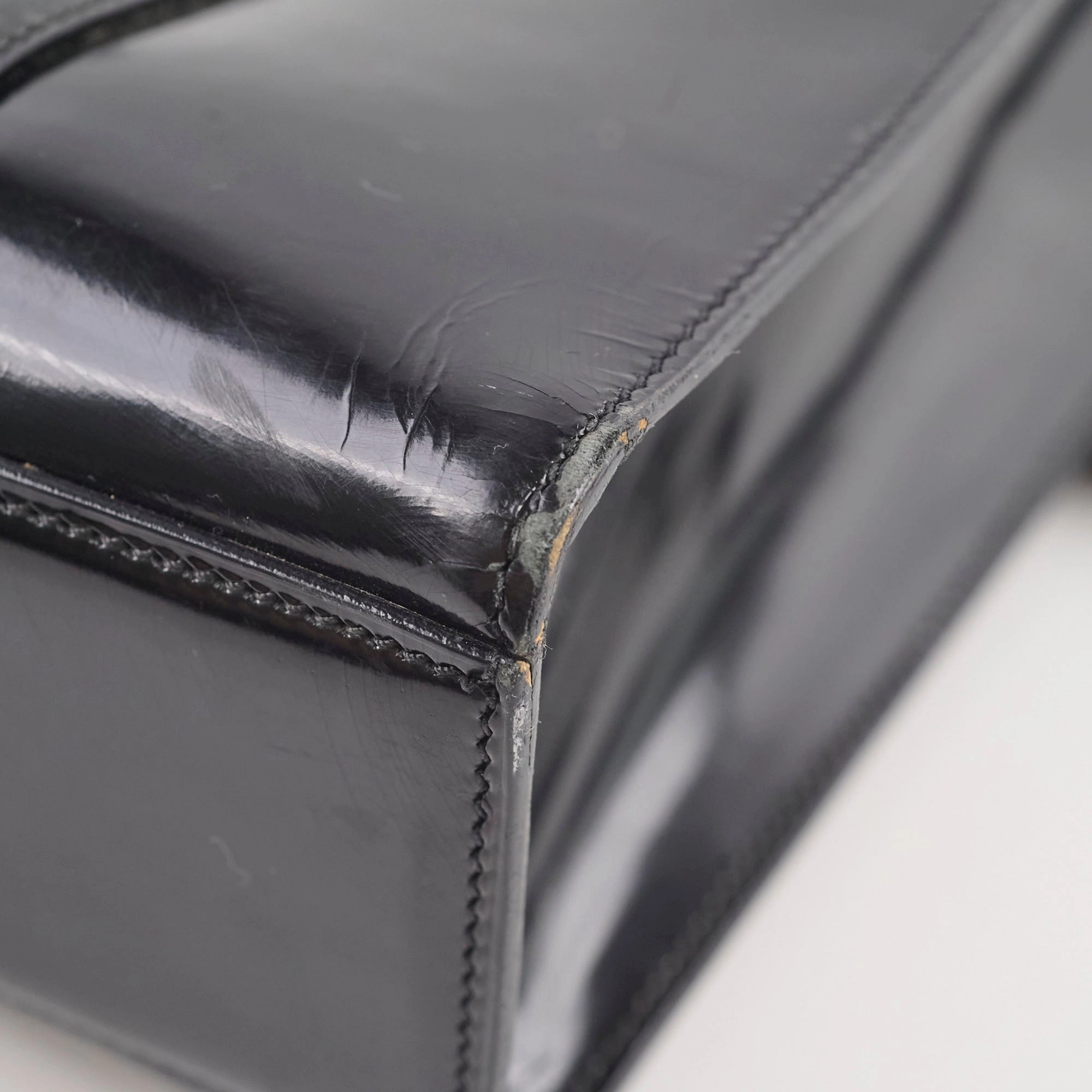 Prada Patent Leather Tote Black