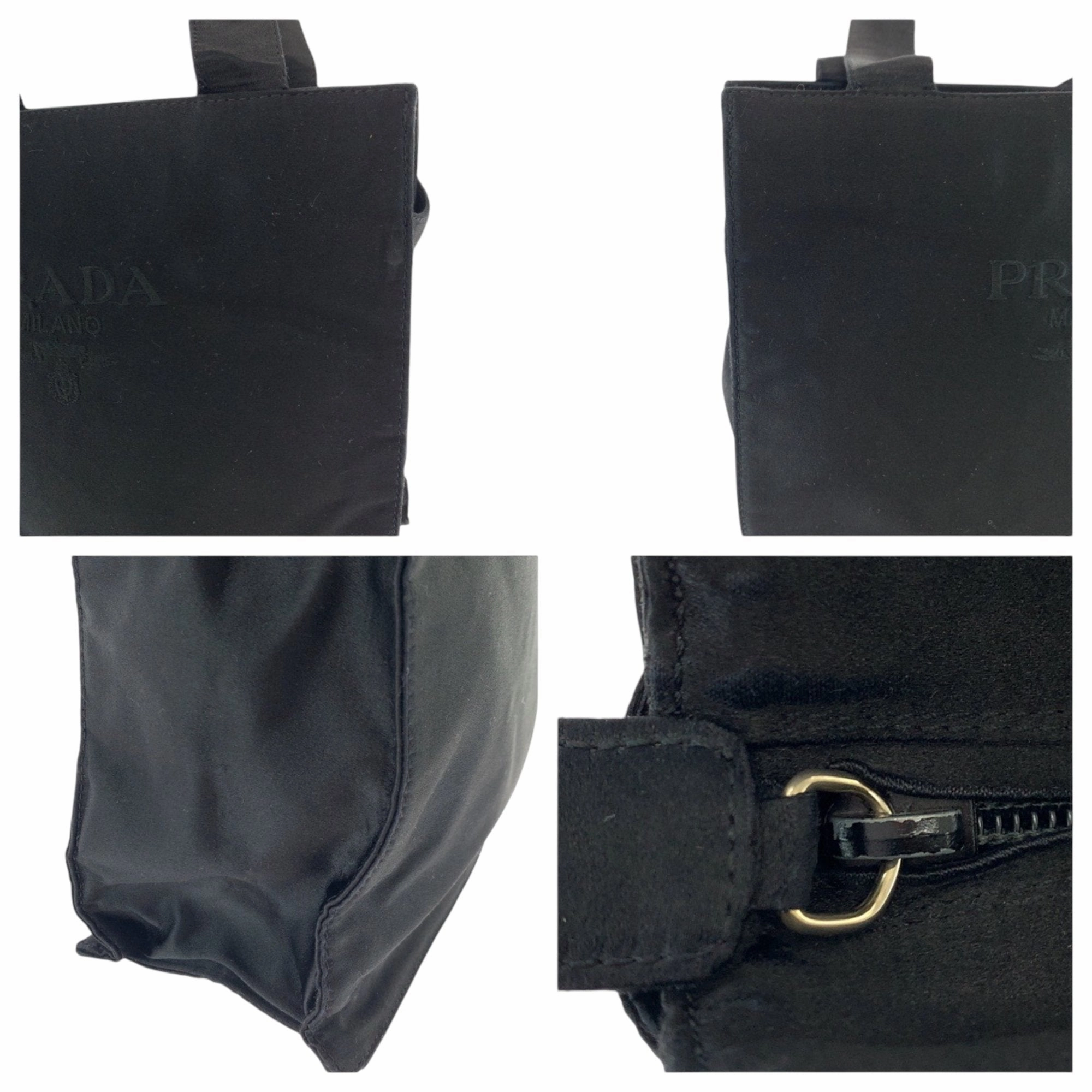 Prada Satin Handbag Tote Bag (Pre-Owned)
