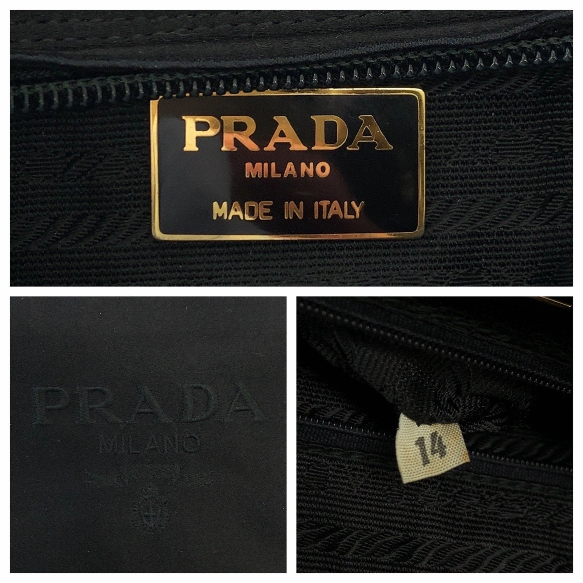 Prada Satin Handbag Tote Bag (Pre-Owned)