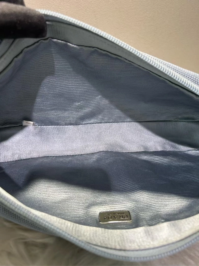 PRADA Tessuto Nylon Light Blue Shoulder Bag