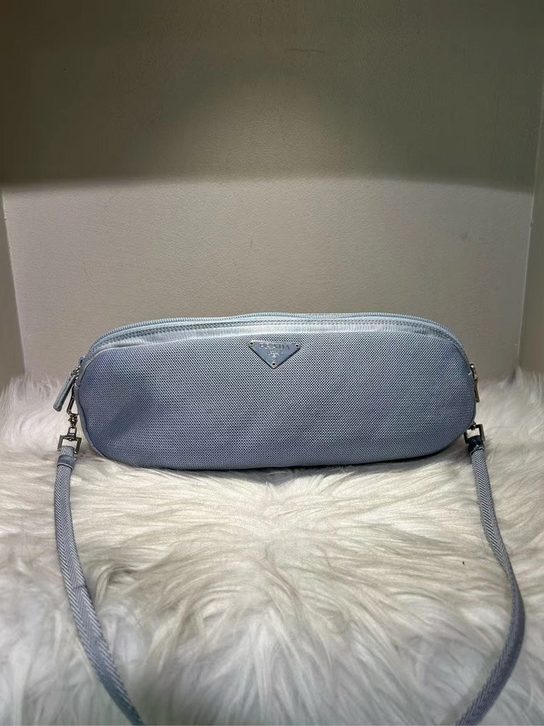PRADA Tessuto Nylon Light Blue Shoulder Bag