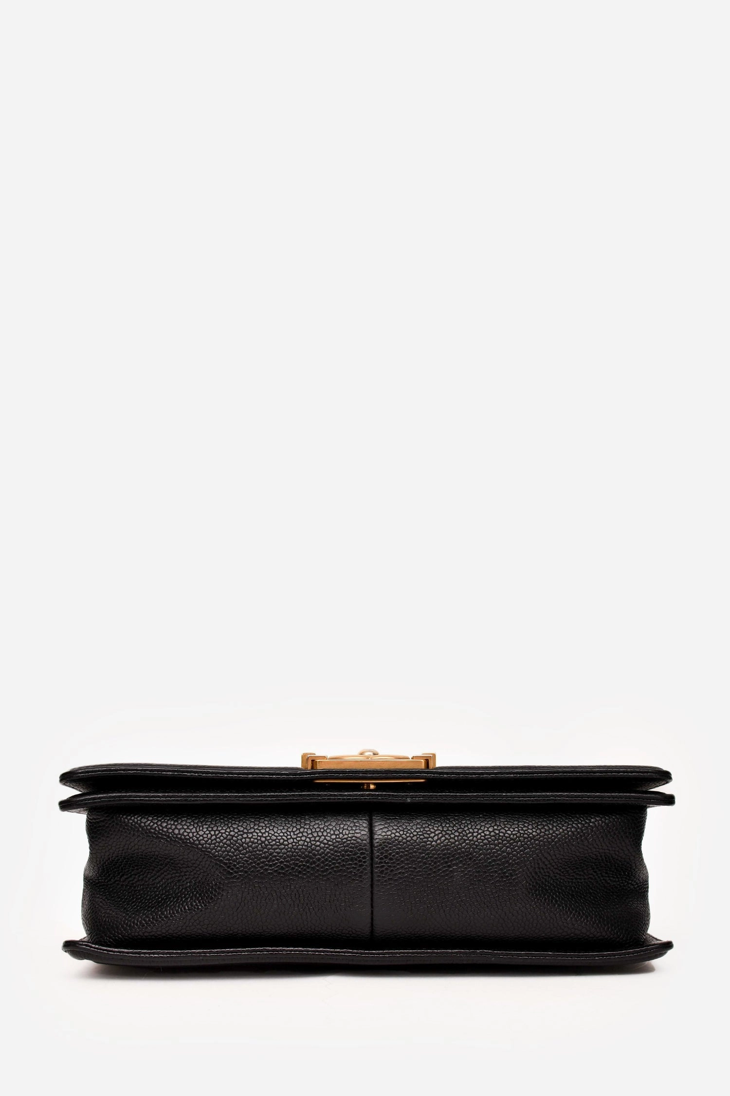 Pre-Loved Chanel 2016-17 Black Caviar Leather New Medium Boy Crossbody (As Is)