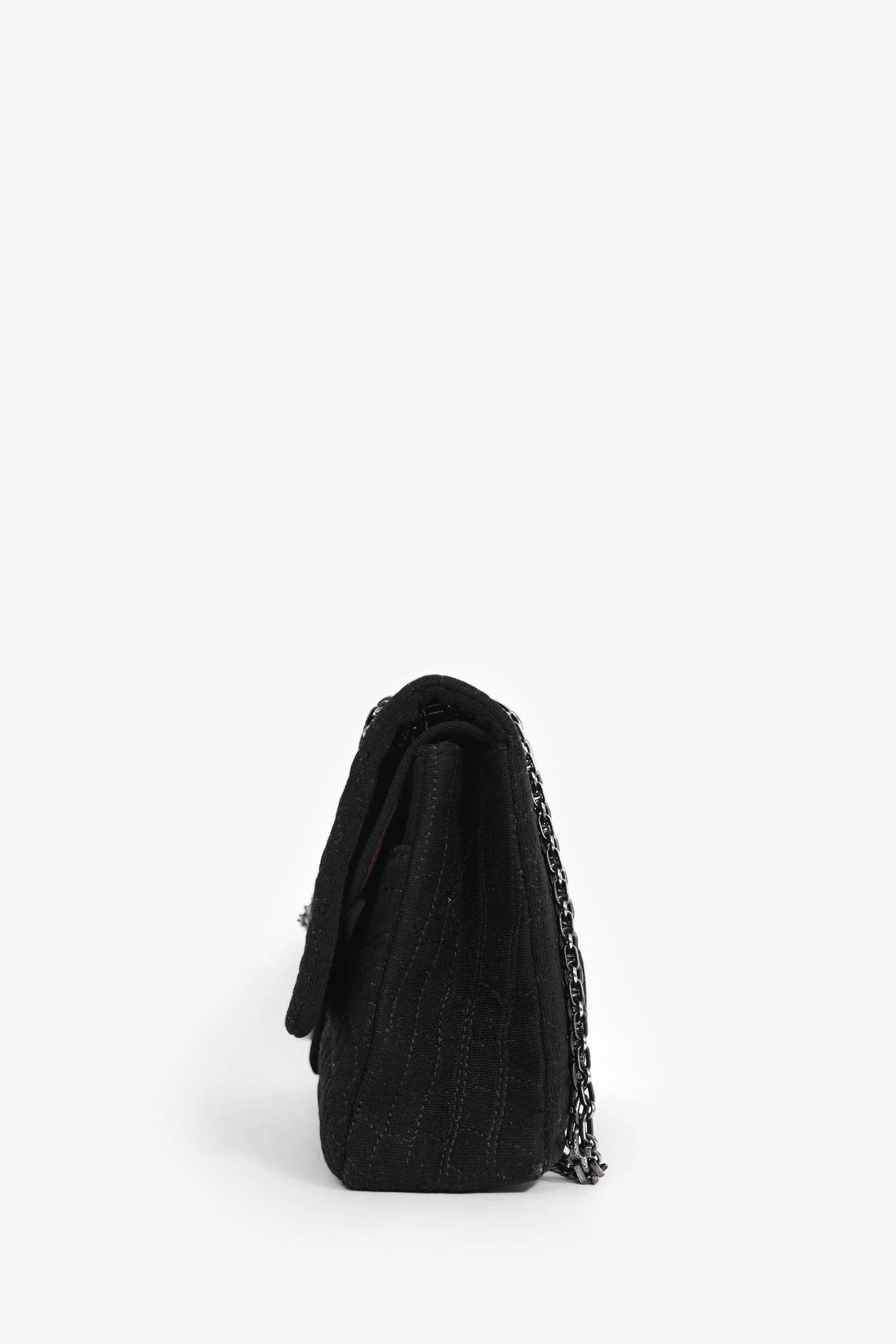 Pre-Loved Chanel Black Jersey Reissue 227 Shoulder Bag (As Is)