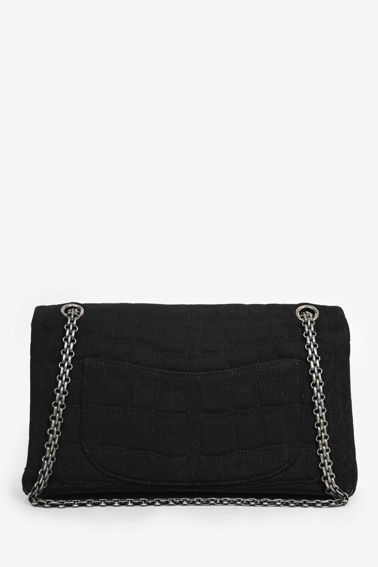 Pre-Loved Chanel Black Jersey Reissue 227 Shoulder Bag (As Is)