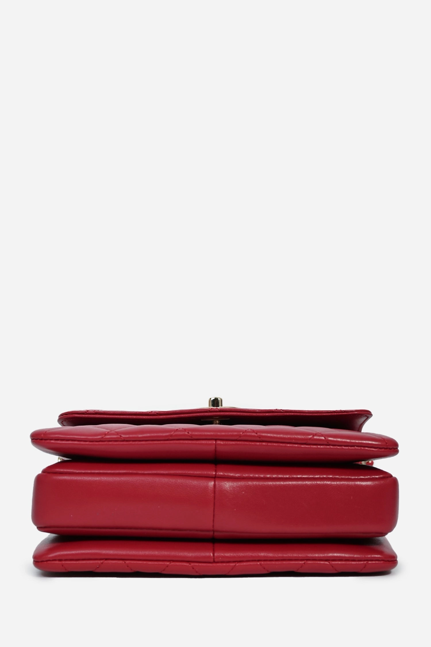 Pre-Loved Chanel Magenta Leather Trendy CC Small Top Handle