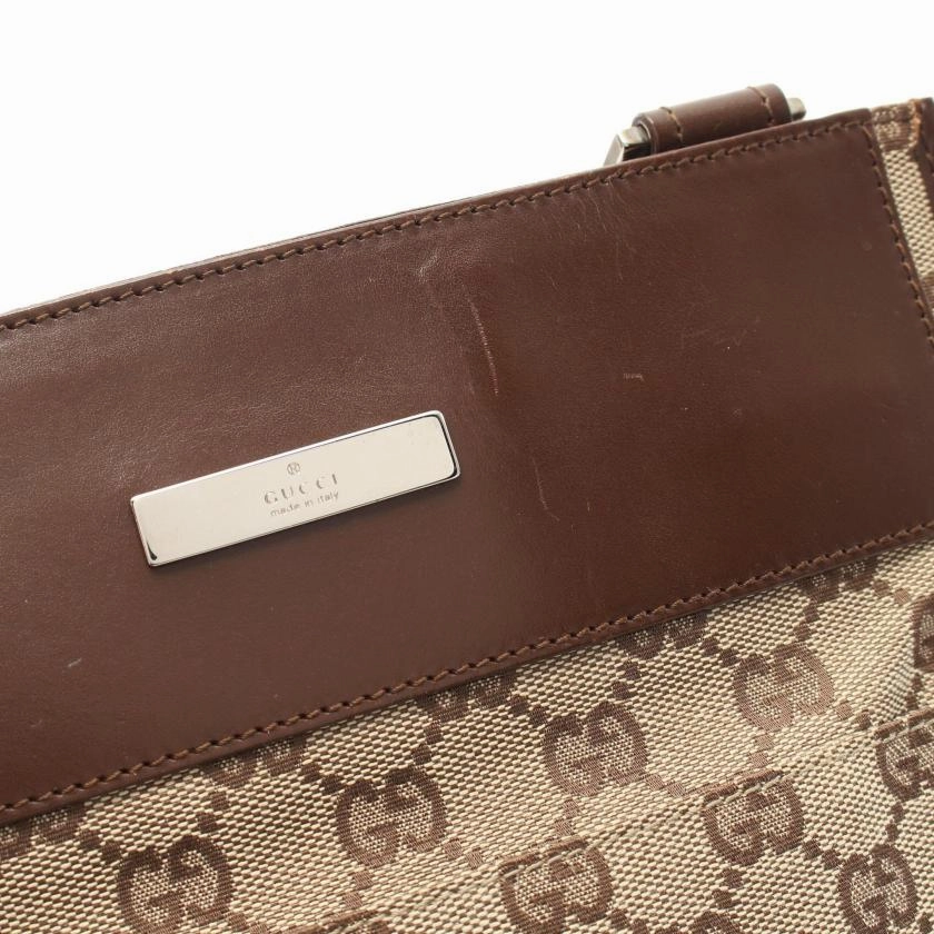 Pre-loved GUCCI GG Canvas Shoulder Bag Beige Brown ConditionB - 2101218535686
