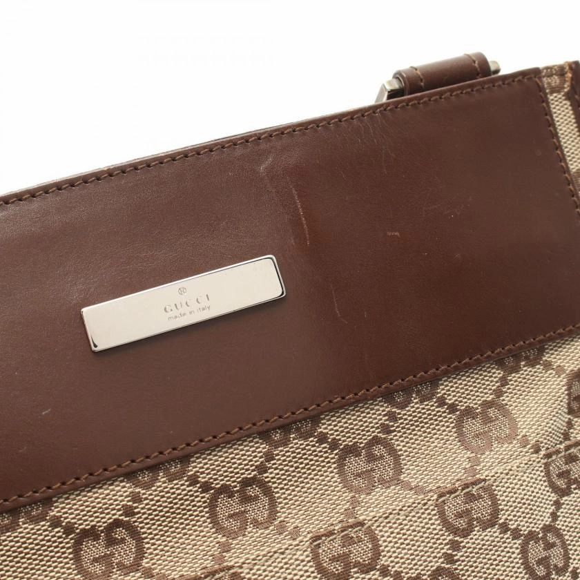 Pre-loved GUCCI GG Canvas Shoulder Bag Beige Brown ConditionB - 2101218535686