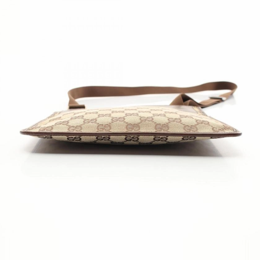 Pre-loved GUCCI GG Canvas Shoulder Bag Beige Brown ConditionB - 2101218535686