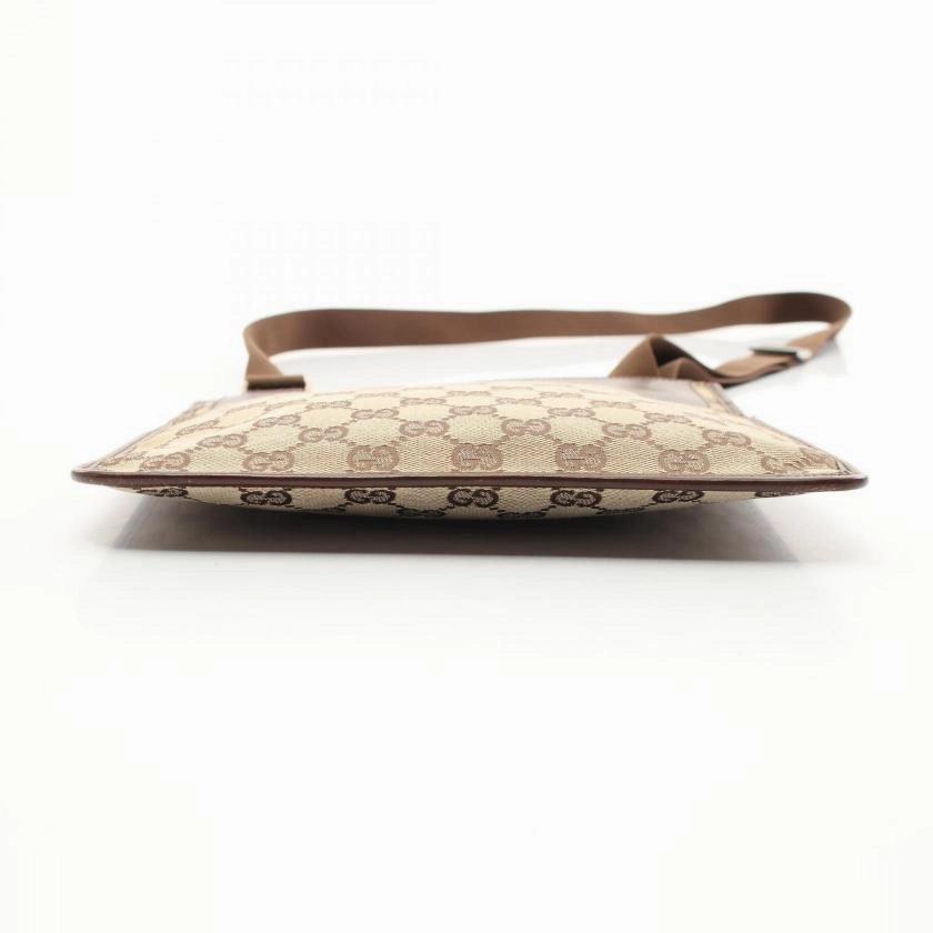 Pre-loved GUCCI GG Canvas Shoulder Bag Beige Brown ConditionB - 2101218535686