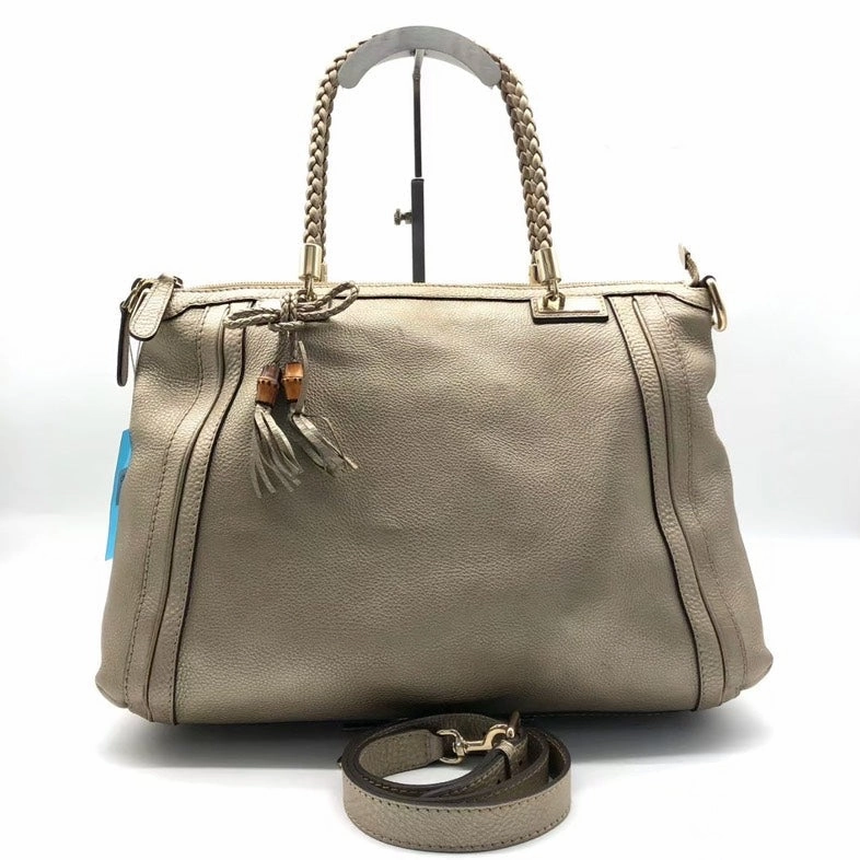 Preloved Gucci Two-Way Satchel Bag Tan lyw1330 - Vintage Designer Shoulder Bag