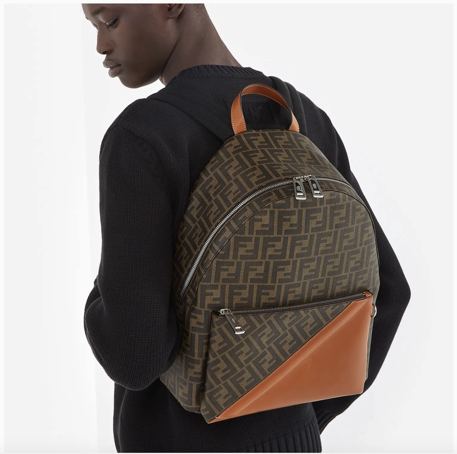 Printed Fabric Backpack