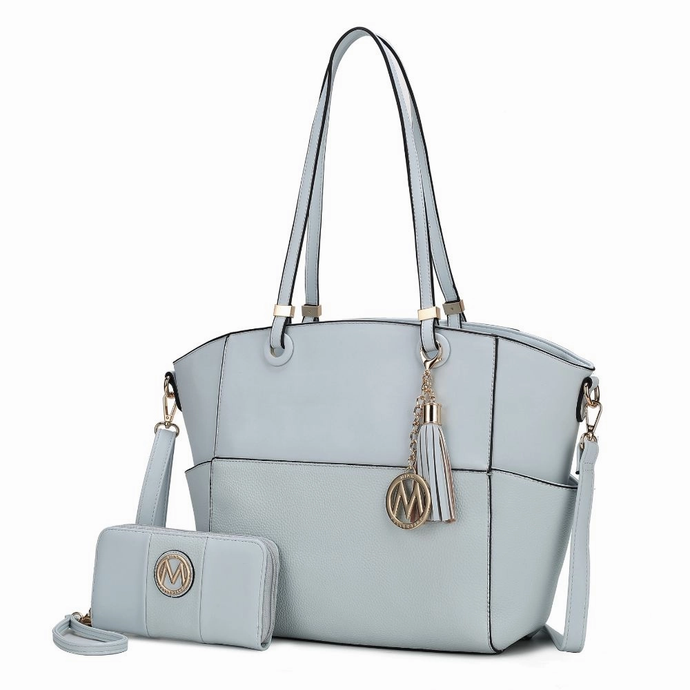 Prisha Vegan Leather Womens Tote Bag with Wallet - 2 pieces