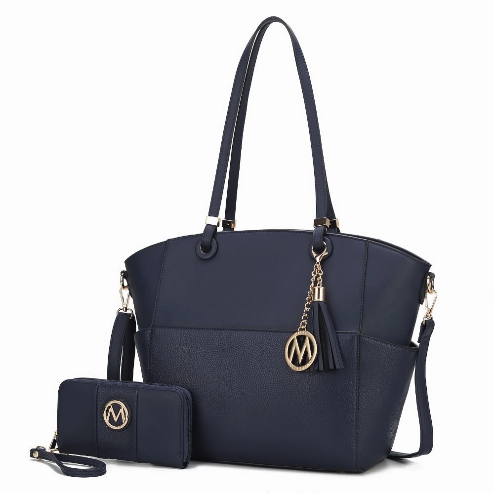Prisha Vegan Leather Womens Tote Bag with Wallet - 2 pieces