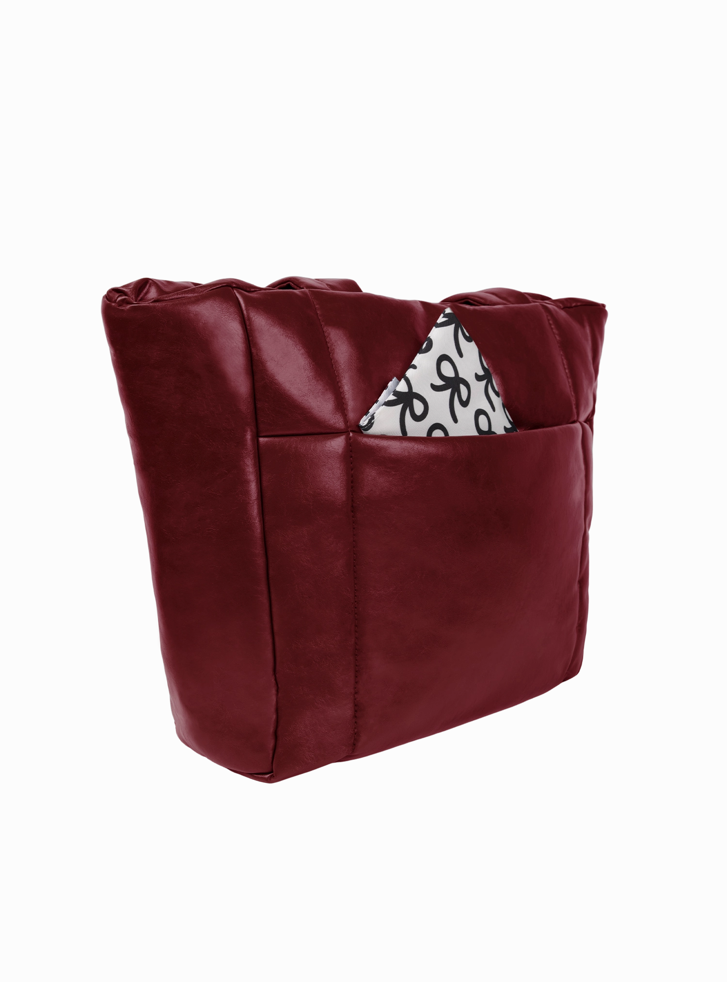 Puffer Shopper (Rich Dark Cherry)