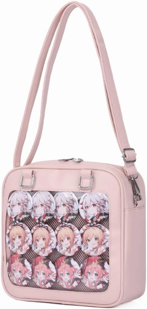 Purse and Backpack JK Uniform Messenger Bag Lolita Ita Handbag DIY Design Transparent Windows Shoulder Bag