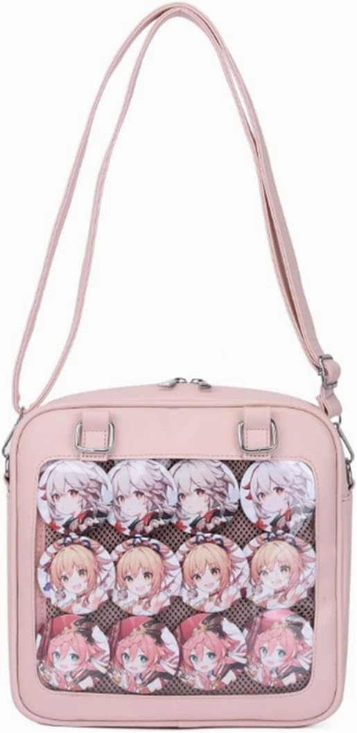 Purse and Backpack JK Uniform Messenger Bag Lolita Ita Handbag DIY Design Transparent Windows Shoulder Bag