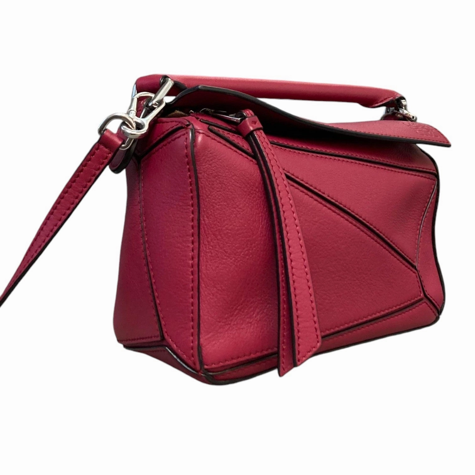 Puzzle Mini Shoulder Calfskin Red SHW