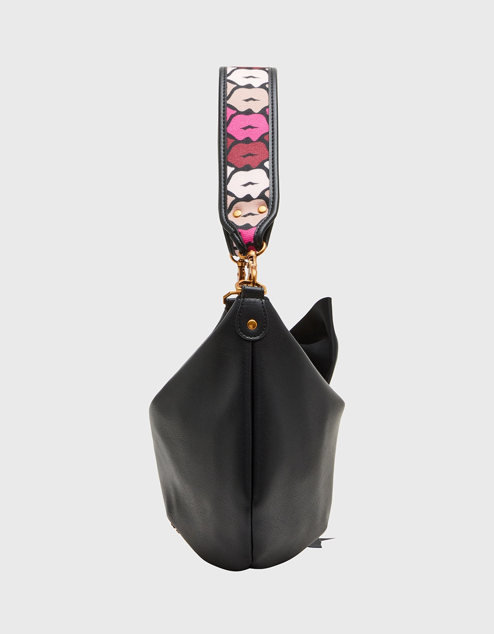 READ MY LIPS SHOULDER BAG BLACK