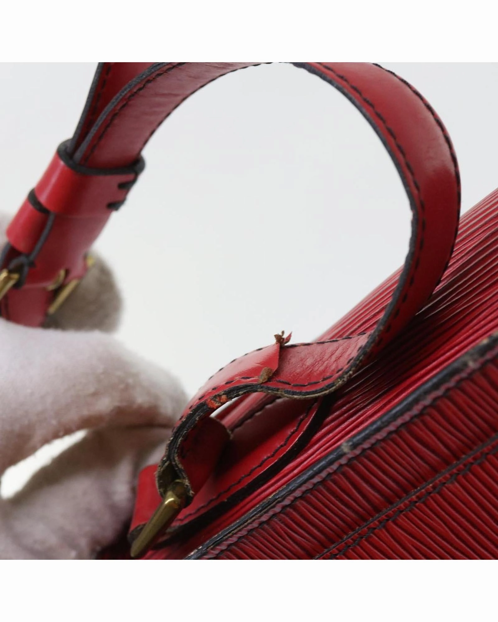 Red Epi Leather Shoulder Bag