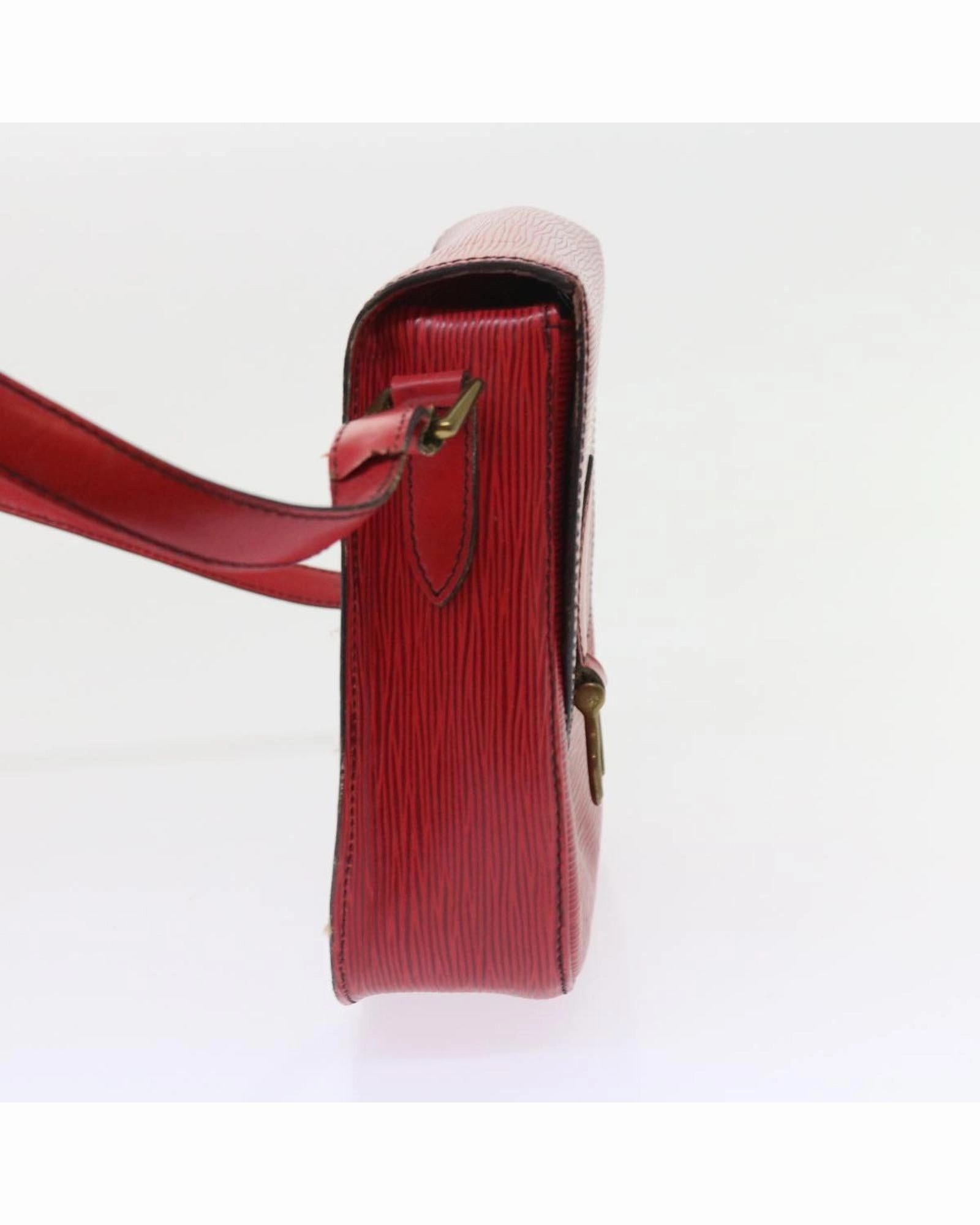 Red Epi Leather Shoulder Bag