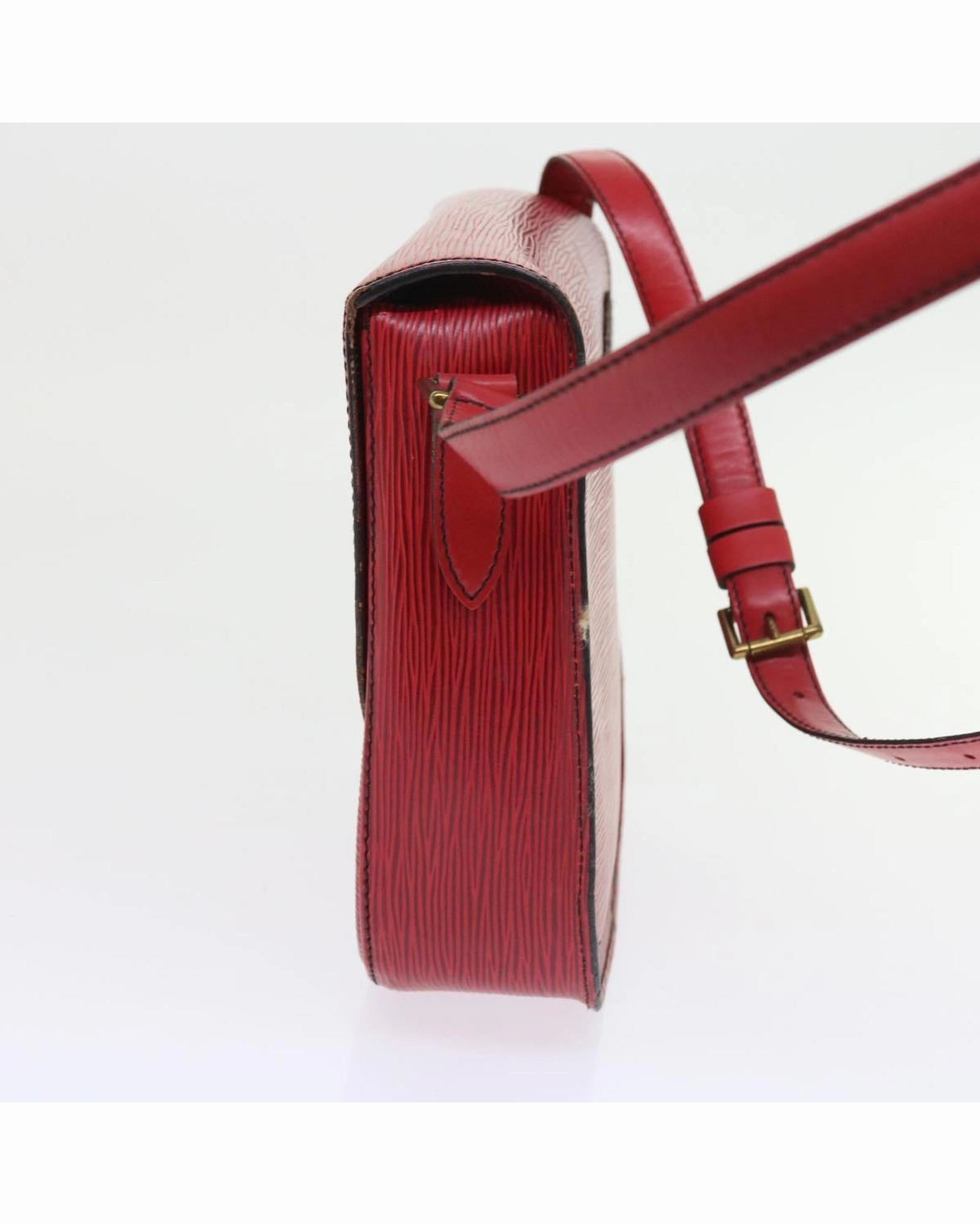 Red Epi Leather Shoulder Bag