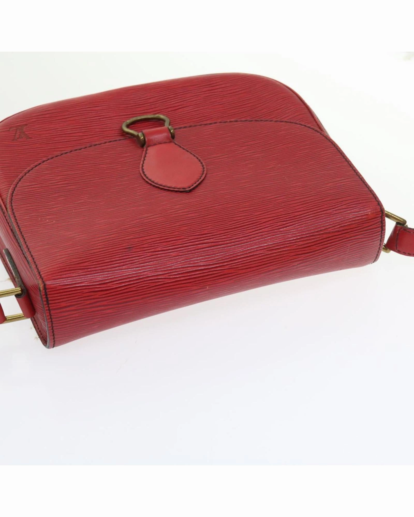 Red Epi Leather Shoulder Bag