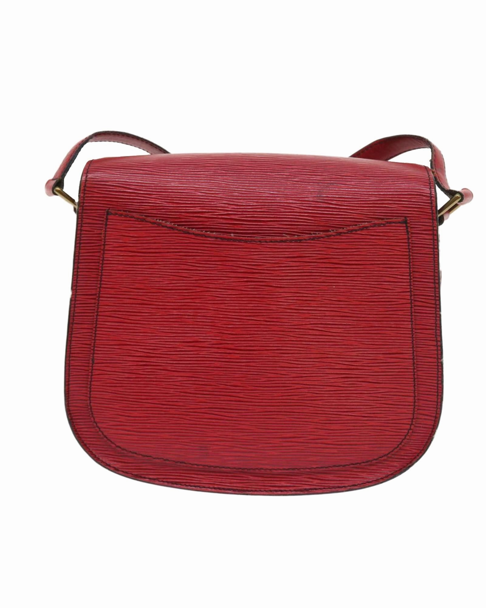 Red Epi Leather Shoulder Bag