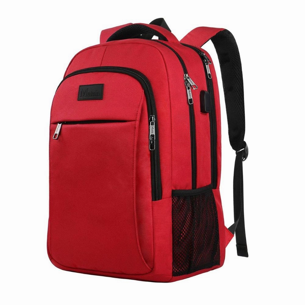 Red Mlassic Travel Laptop Backpack (17'')