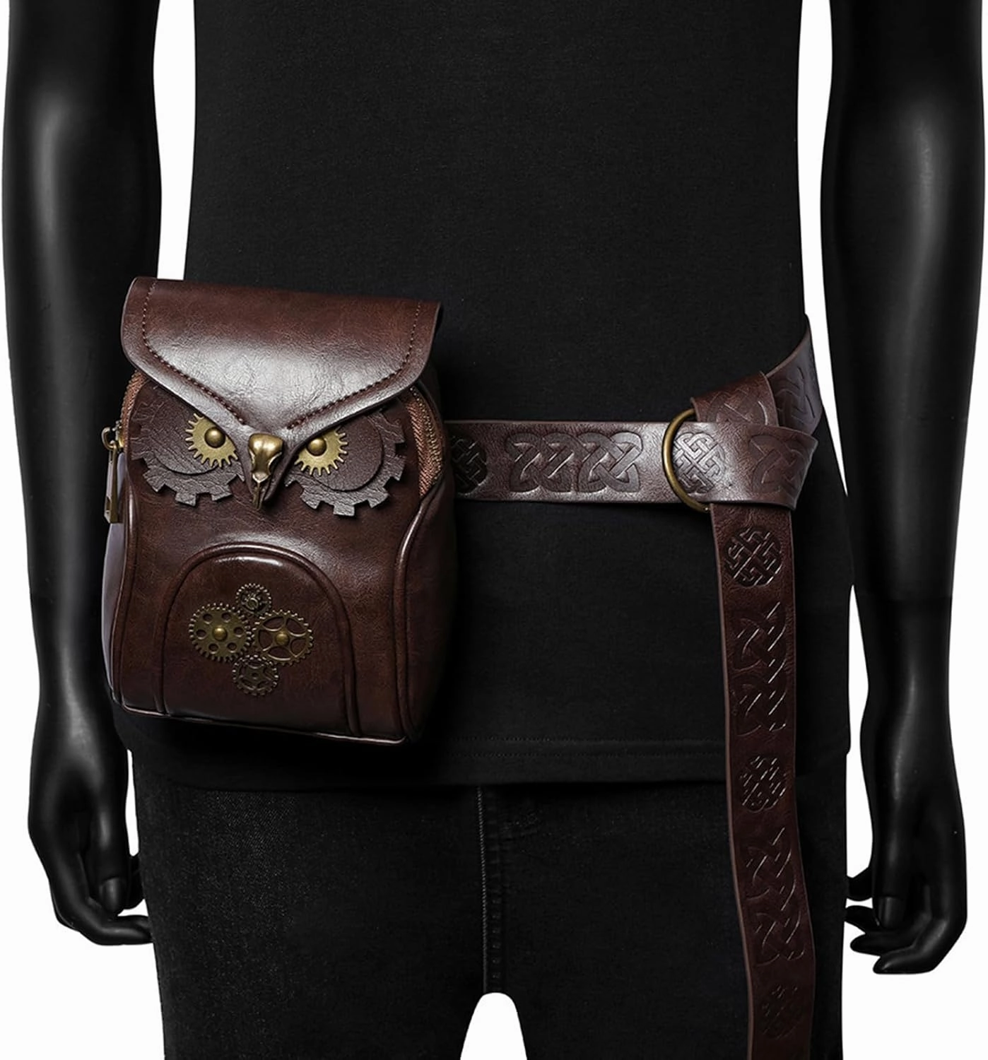 Renaissance Messenger Bag, Medieval Steampunk Goth Messenger Satchel Bag, Pirate Coin Small Pouch for Ren Faire