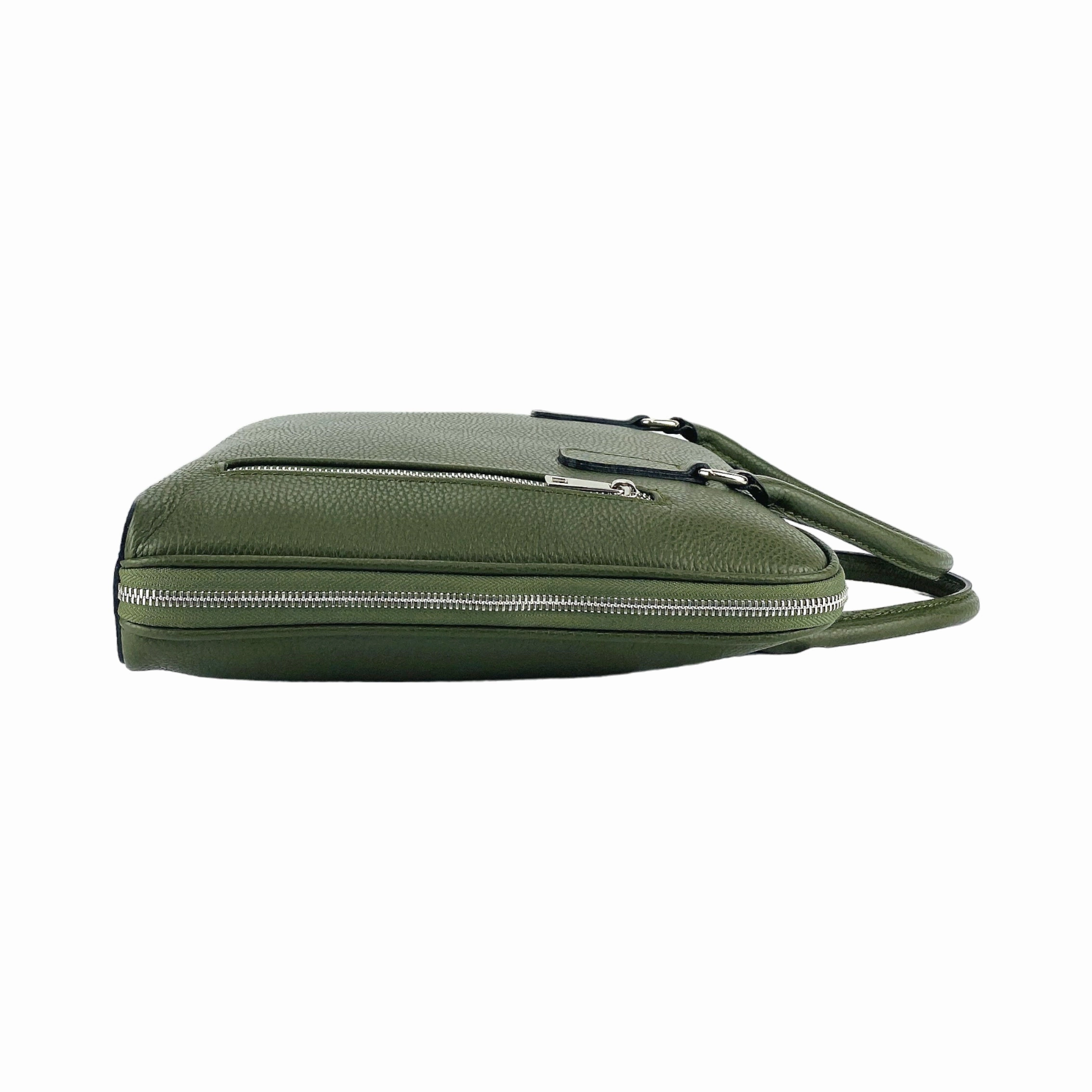 Renato Borzatta Leather Business Briefcase Green