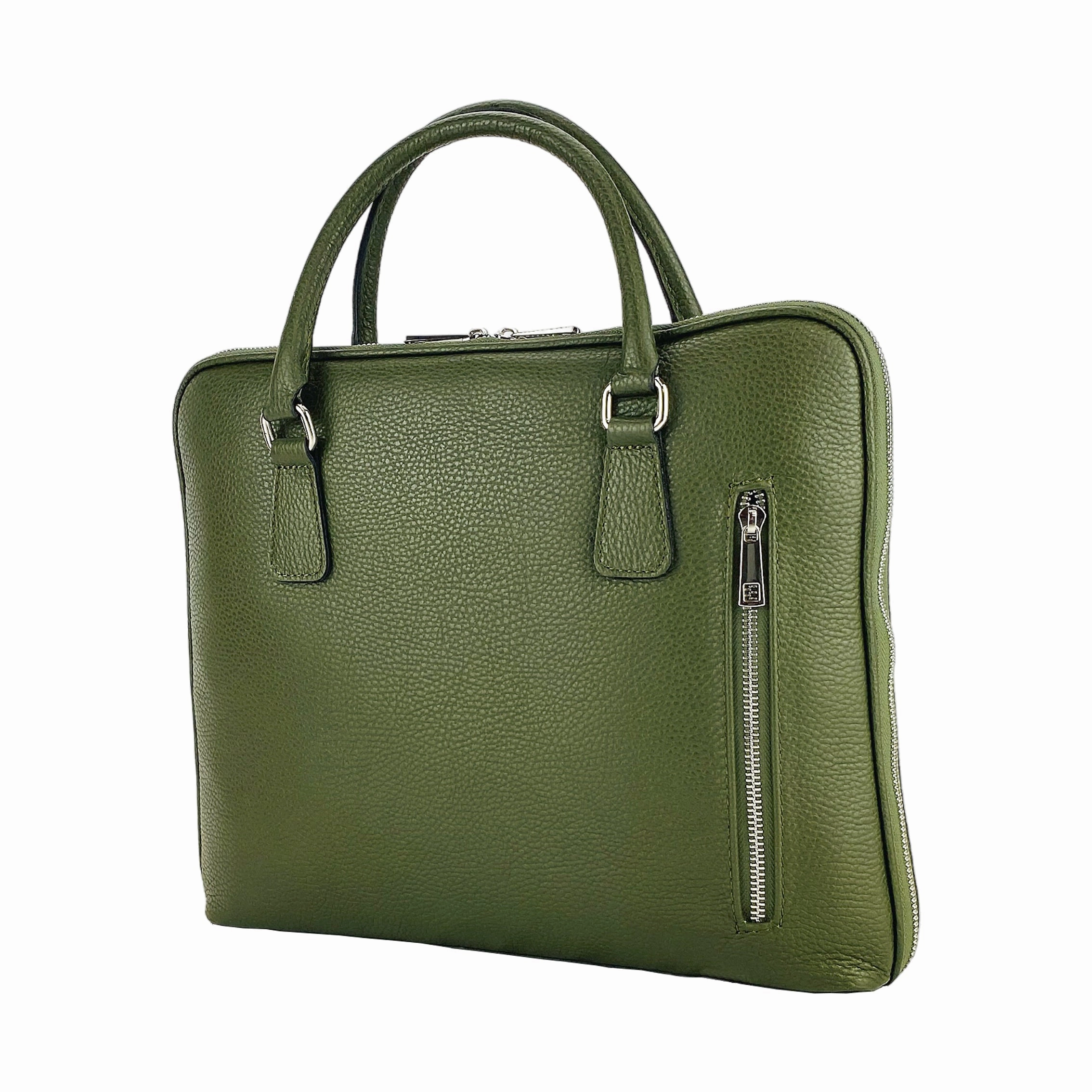 Renato Borzatta Leather Business Briefcase Green
