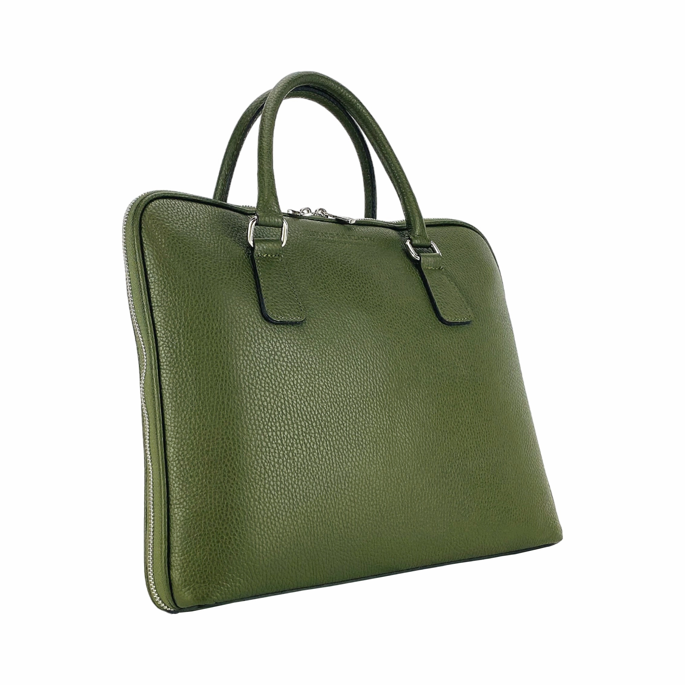 Renato Borzatta Leather Business Briefcase Green