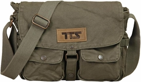 Retro Canvas Messenger Bag - Durable Multi-functional Crossbody Shoulder Bag with Multiple Pockets