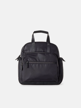 River Recycled Vegan Unisex Diaper Backpack | Black