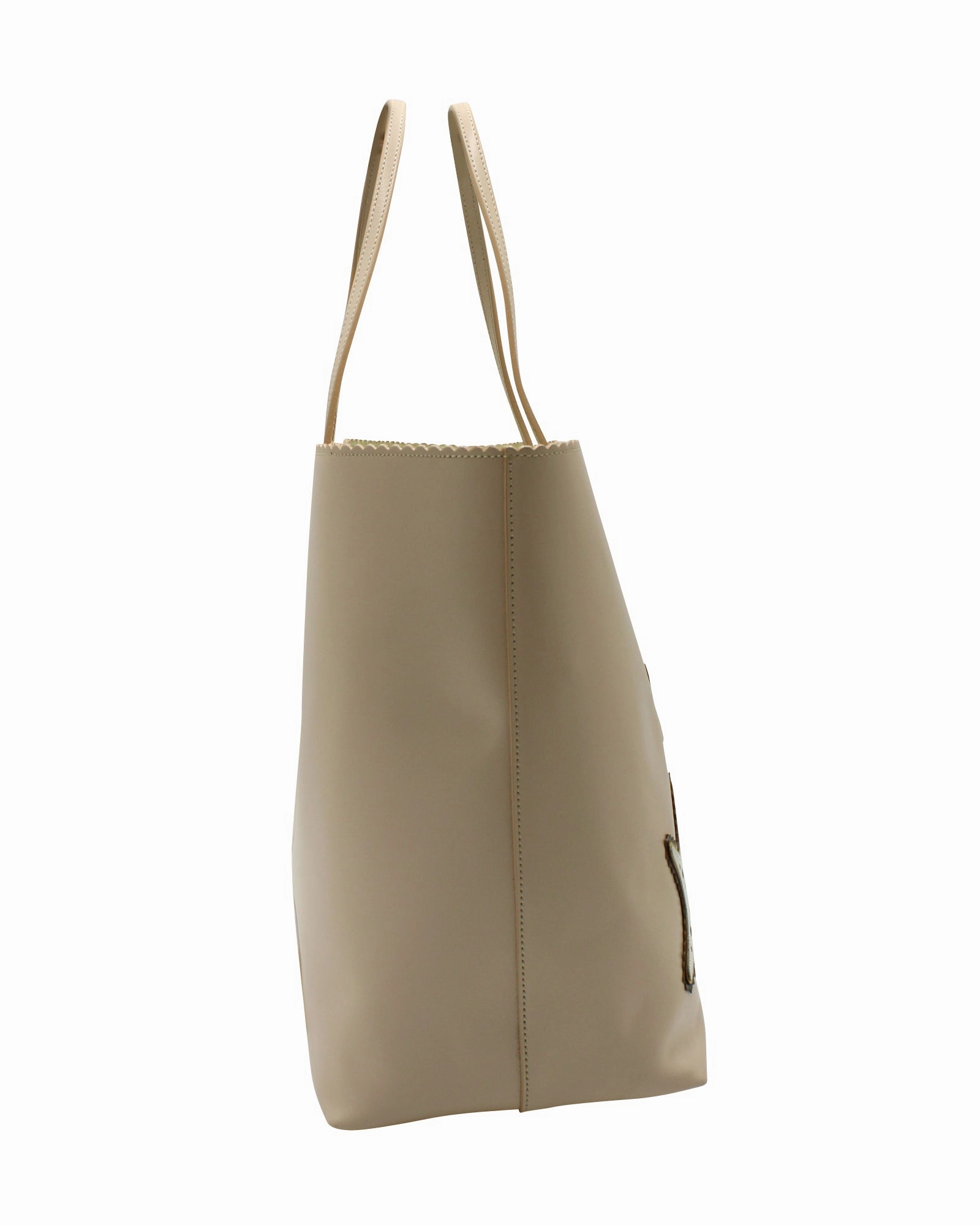 Rochas Tote Bag in Beige Leather