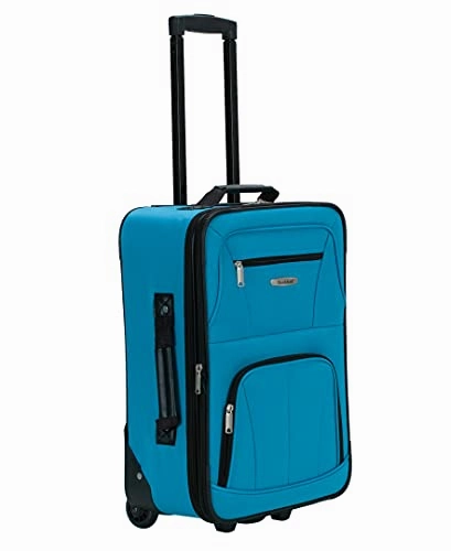 Rockland Journey Softside Upright Luggage Set, Turquoise, 4-Piece (14/19/24/28)